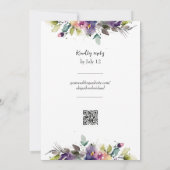 抽象芸術水彩フローラ結婚式招待状 招待状 (裏面)