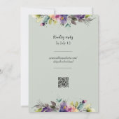 抽象芸術水彩フローラ結婚式招待状 招待状 (裏面)