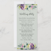 抽象芸術水彩フローラ結婚式 プログラム (裏面)