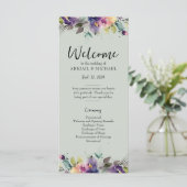 抽象芸術水彩フローラ結婚式 プログラム (スタンド正面)