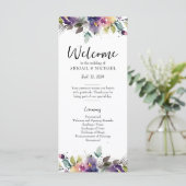 抽象芸術水彩フローラ結婚式 プログラム (スタンド正面)