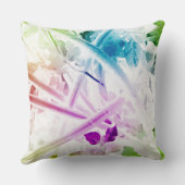 抽象芸術水彩フローラ装飾用クッション クッション (裏面)