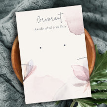 抽象芸術水彩フローラ赤面イヤリングネックレス