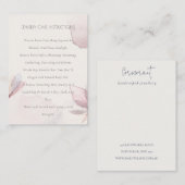 抽象芸術水彩フローラ赤面気にジュエリー 名刺 (正面/裏面)