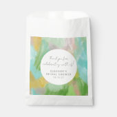 抽象芸術水彩ブライダルシャワーカスタムサンキュー フェイバーバッグ (正面)
