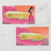 抽象芸術水彩ブラシストローク紹介カード 紹介カード (正面/裏面)