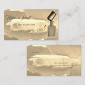 抽象芸術水彩ブラシストローク紹介カード 紹介カード (正面/裏面)