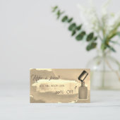 抽象芸術水彩ブラシストローク紹介カード 紹介カード (スタンド正面)