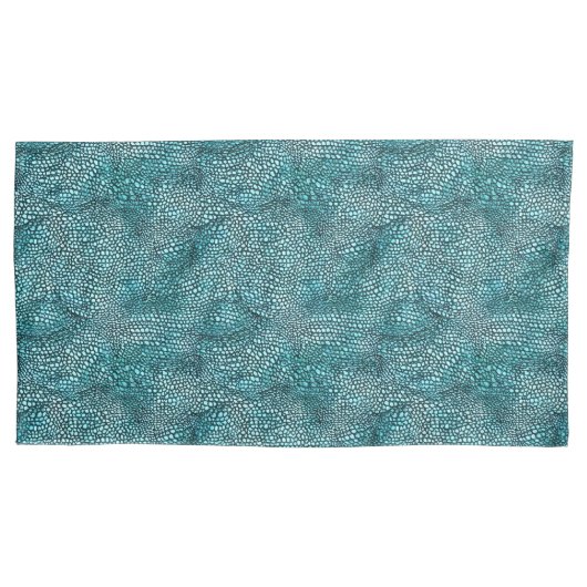 抽象芸術水彩ブルーグリーンのテクスチャパターン 枕カバー (正面左)