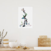 抽象芸術水彩ポスター# 16 ポスター (キッチン)