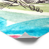 抽象芸術水彩ポスター# 1 ポスター (角)