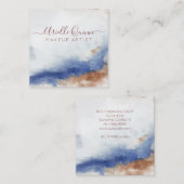 抽象芸術水彩メイクアップアーティスト スクエア名刺 (正面/裏面)