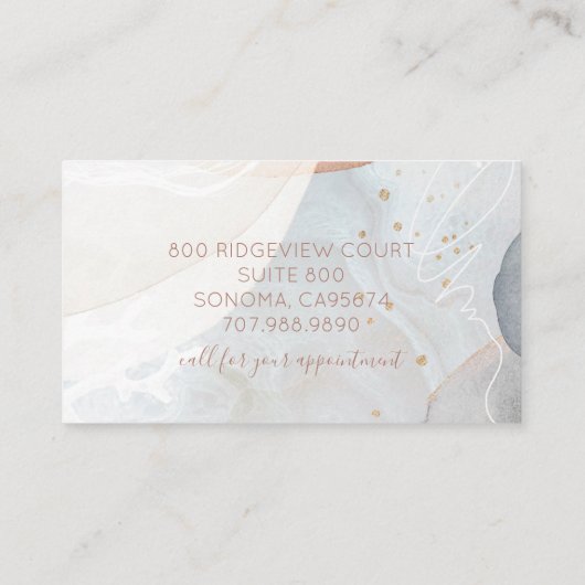 抽象芸術水彩メイクアップアーティスト 割引カード (裏面)