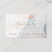 抽象芸術水彩メイクアップアーティスト 割引カード (正面)