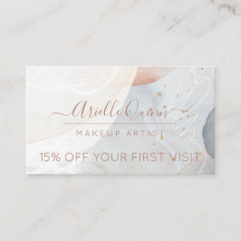 抽象芸術水彩メイクアップアーティスト 割引カード