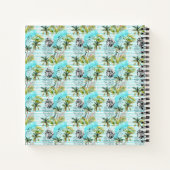 抽象芸術水彩ヤシの木 ノートブック (裏面)