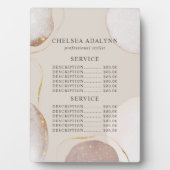 抽象芸術水彩ラグジュアリー金ゴールドシェイプ価格メニュー フォトプラーク (正面)