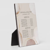 抽象芸術水彩ラグジュアリー金ゴールドシェイプ価格メニュー フォトプラーク (側面)