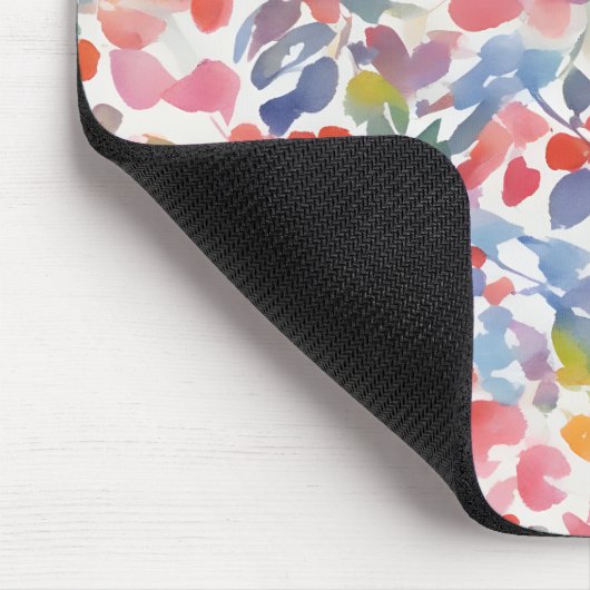 抽象芸術水彩ルーズ花模様 マウスパッド (コーナー)