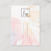 抽象芸術水彩ロゴヘアピンクリップディスプレイ 名刺 (正面)