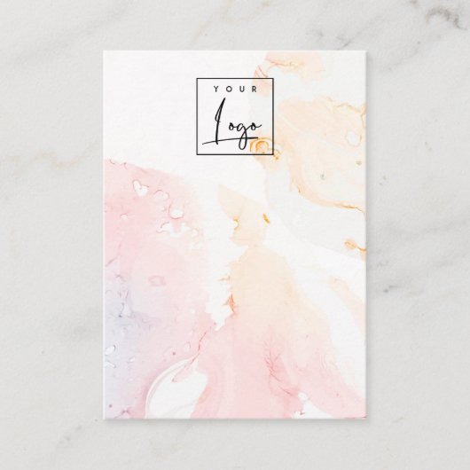 抽象芸術水彩ロゴ空白のジュエリー表示 名刺 (正面)