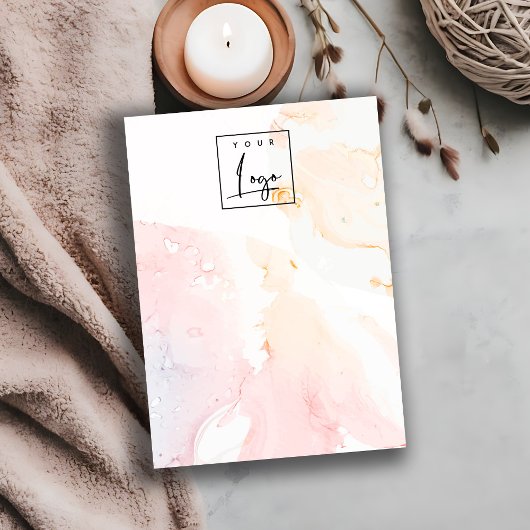 抽象芸術水彩ロゴ空白のジュエリー表示 名刺