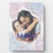 抽象芸術水彩六角フレーム写真テンプレート フォトプラーク (正面)