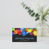 抽象芸術水彩円名刺 名刺 (スタンド正面)