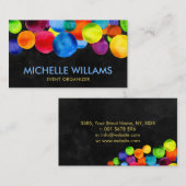 抽象芸術水彩円名刺 名刺 (正面/裏面)