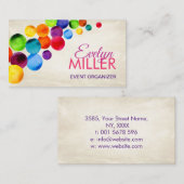 抽象芸術水彩円 名刺 (正面/裏面)