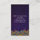 抽象芸術水彩円 名刺 (裏面)