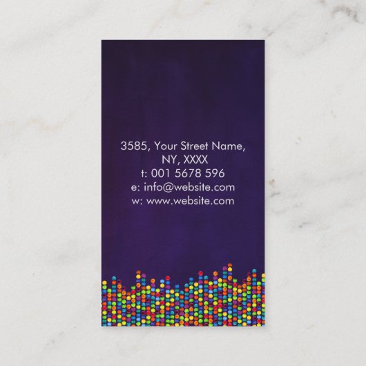 抽象芸術水彩円 名刺 (裏面)