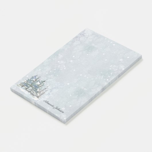 抽象芸術水彩冬の雪のシーン名 ポストイット (アングル)