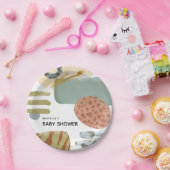 抽象芸術水彩動物の赤絵を描ちゃんシャワー ペーパープレート (パーティー)