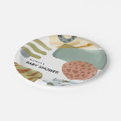 抽象芸術水彩動物の赤絵を描ちゃんシャワー ペーパープレート (アングル)