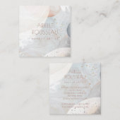 抽象芸術水彩化粧アーティストスクエアビジネス スクエア名刺 (正面/裏面)