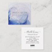 抽象芸術水彩化粧アーティスト名刺 スクエア名刺 (正面/裏面)