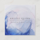 抽象芸術水彩化粧アーティスト名刺 スクエア名刺 (正面)