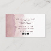 抽象芸術水彩化粧グラデーションアーティストダスティーバラ 名刺 (裏面)