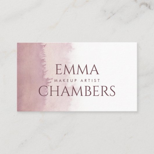 抽象芸術水彩化粧グラデーションアーティストダスティーバラ 名刺 (正面)