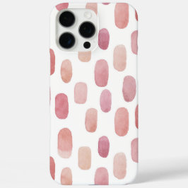 抽象芸術水彩可愛いピンクのブラシのストロークパターン iPhone 16 PRO MAXケース