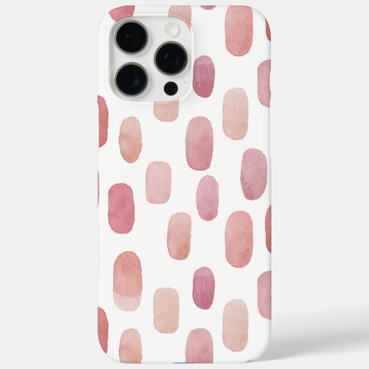 抽象芸術水彩可愛いピンクのブラシのストロークパターン Case-Mate iPhoneケース (裏面)