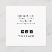 抽象芸術水彩名刺 スクエア名刺 (裏面)