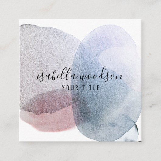 抽象芸術水彩名刺 スクエア名刺 (正面)