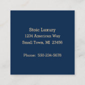 抽象芸術水彩四角男らし形名刺 スクエア名刺 (裏面)