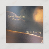 抽象芸術水彩四角男らし形名刺 スクエア名刺 (正面)