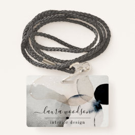 抽象芸術水彩図形インテリア設計者 バッジ