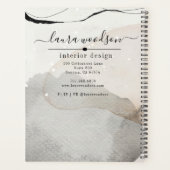 抽象芸術水彩図形インテリア設計者 プランナー手帳 (裏面)