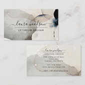 抽象芸術水彩図形インテリア設計者 名刺 (正面/裏面)