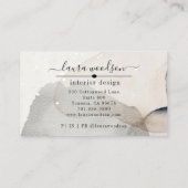 抽象芸術水彩図形インテリア設計者 名刺 (裏面)